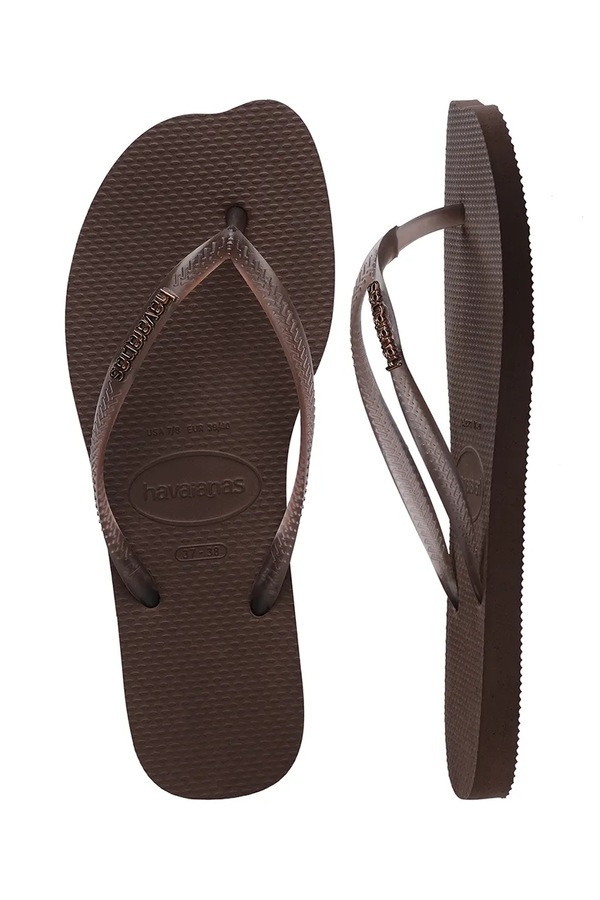 В'єтнамки жіночі Havaianas SLIM SPLIT колір коричневий фото 4
