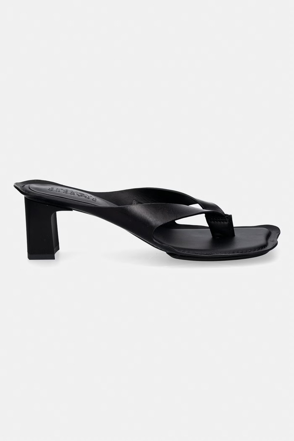 В'єтнамки жіночі шкіряні MM6 Maison Margiela колір чорний