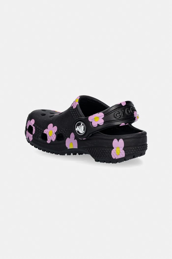 Босоножки детские Crocs CLASSIC FLOWER CLOG T цвет черный фото 2