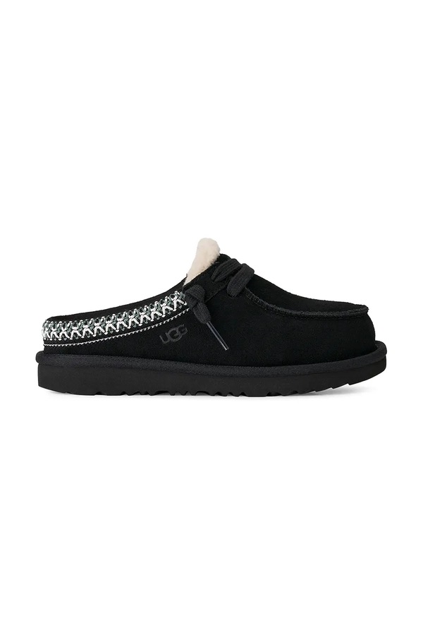 Капці дитячі замшеві UGG TASMAN MULE колір чорний
