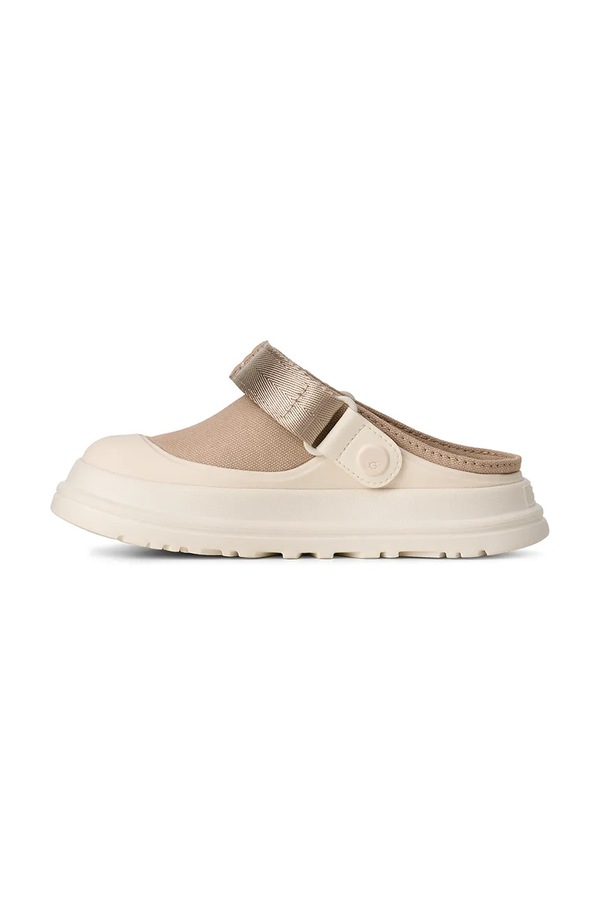 Шльопанці дитячі UGG GOLDENGLOW CANVAS CLOG колір бежевий фото 4