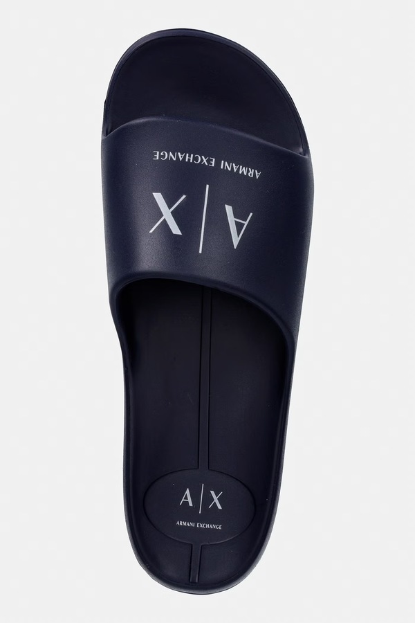Шльопанці для басейну чоловічі Armani Exchange колір темно-синій фото 4