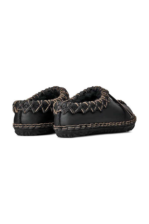 Капці шкіряні UGG W Tasman Albite колір чорний фото 2