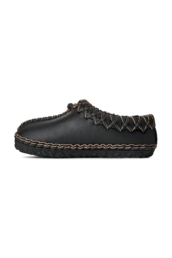 Капці шкіряні UGG W Tasman Albite колір чорний фото 4