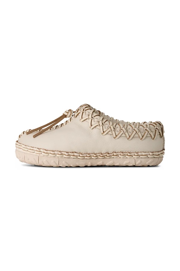 Капці шкіряні UGG W Tasman Albite колір бежевий фото 4