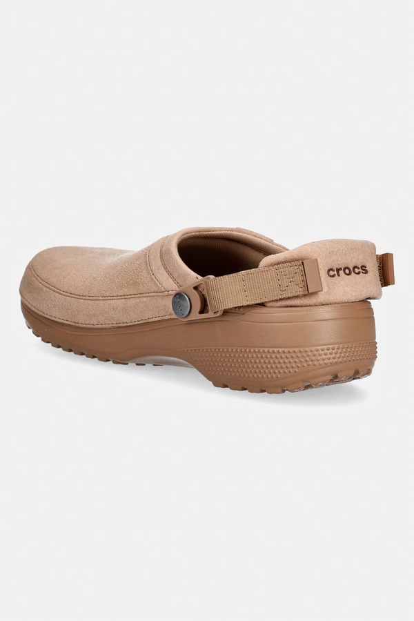 Шльопанці Crocs Classic Crafted Vegan Suede Cg колір коричневий фото 2