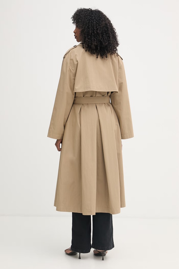 Тренч женский с хлопком Weekend Max Mara GIUNCHI цвет бежевый фото 2