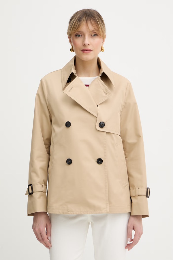 Пальто Weekend Max Mara BIGLIA колір бежевий фото 4