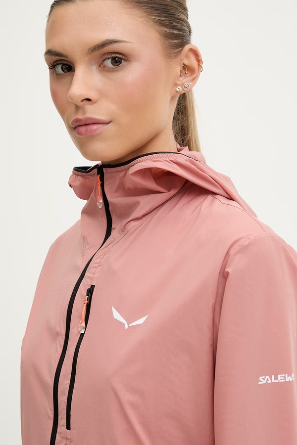 Трекінгова куртка жіноча Salewa PEDROC WIND колір рожевий фото 4