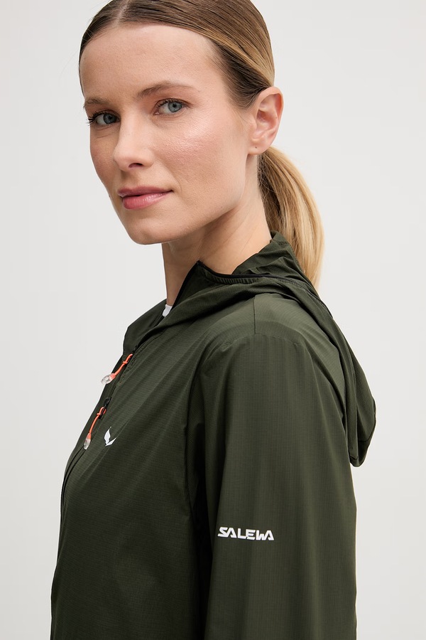 Трекінгова куртка жіноча Salewa PEDROC WIND колір зелений фото 4