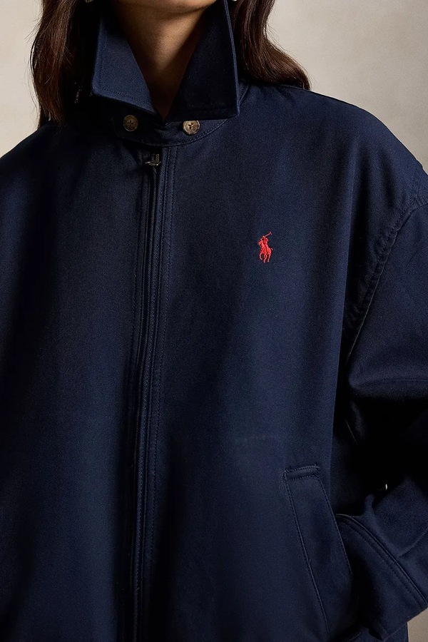 Куртка oversize жіноча бавовняна Polo Ralph Lauren колір темно-синій фото 4