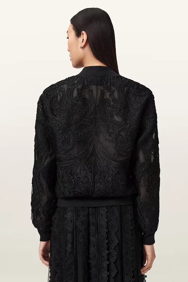 Куртка-бомбер жіноча AllSaints JADE колір чорний