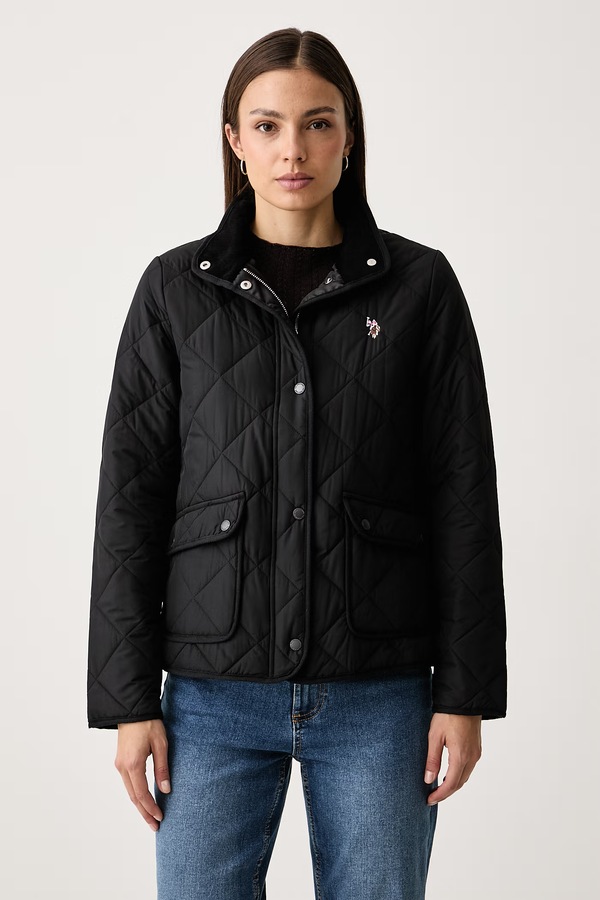 Демисезонная куртка женская U.S. Polo Assn. QUILTED JACKET цвет черный