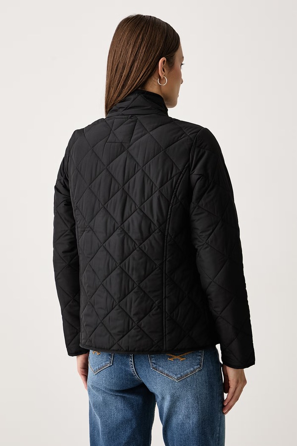 Демісезонна куртка жіноча U.S. Polo Assn. QUILTED JACKET колір чорний