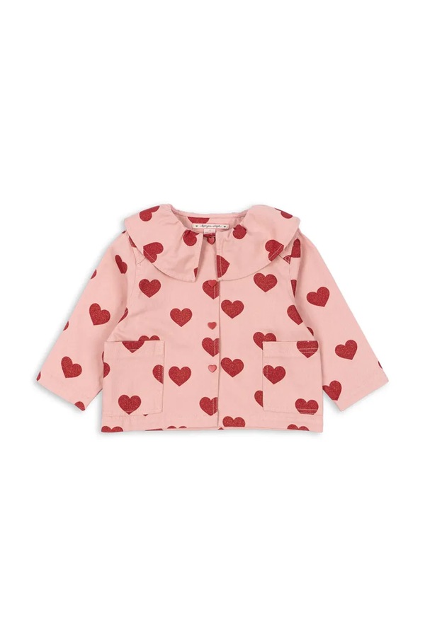 Детская джинсовая куртка Konges Sløjd MAGOT COLLAR JACKET GOTS цвет розовый