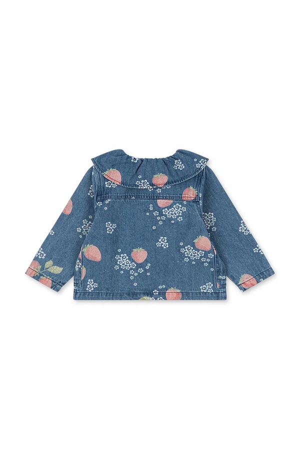 Дитяча джинсова куртка Konges Sløjd MAGOT COLLAR JACKET GOTS колір синій