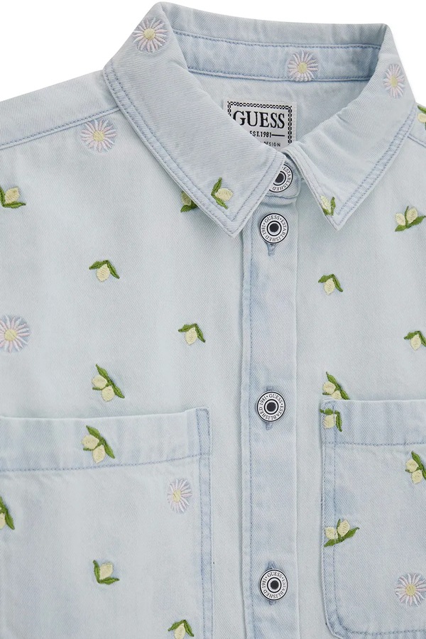 Куртка дитяча джинсова Guess колір блакитний фото 3
