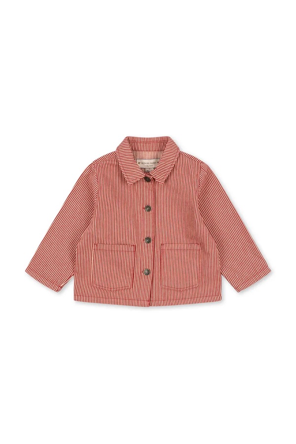 Детская хлопковая куртка Konges Sløjd LUC SHIRT JACKET GOTS цвет оранжевый