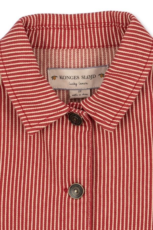 Дитяча бавовняна куртка Konges Sløjd LUC SHIRT JACKET GOTS колір помаранчевий фото 3