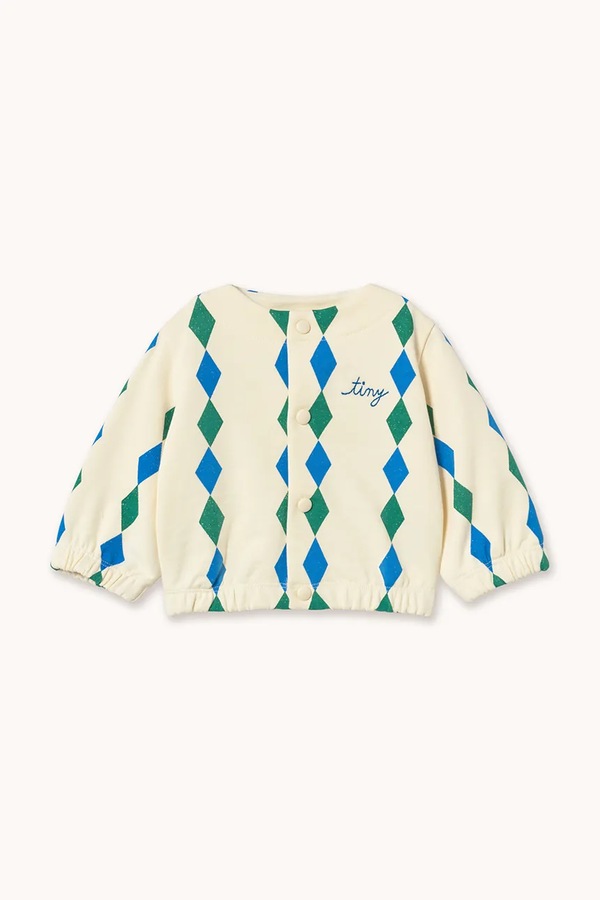 Куртка для немовлят Tinycottons DIAMONDS BABY JACKET колір бежевий