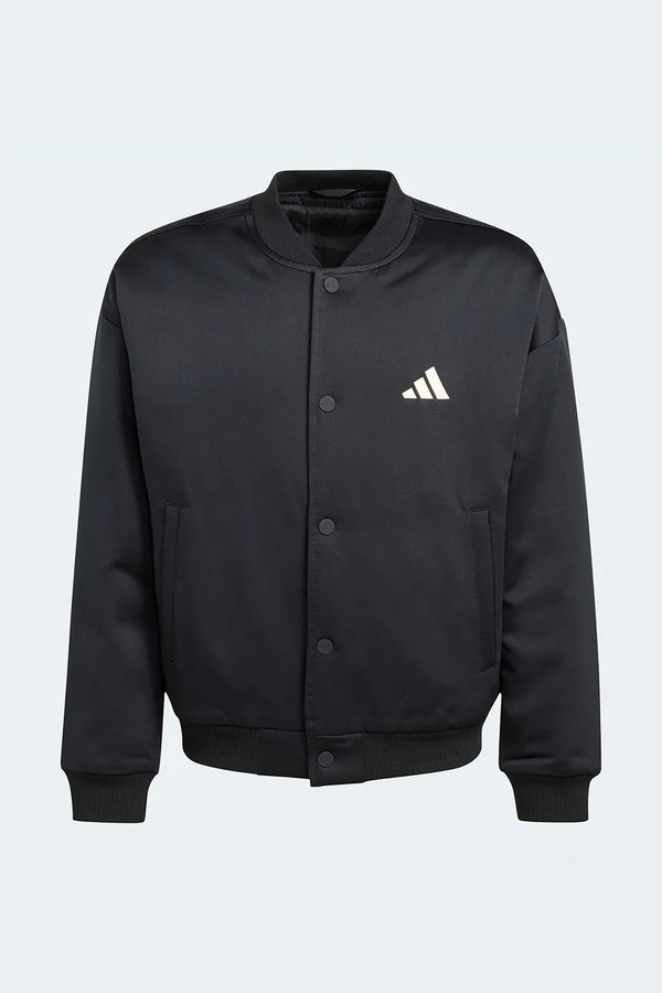 Дитяча куртка-бомбер adidas колір чорний