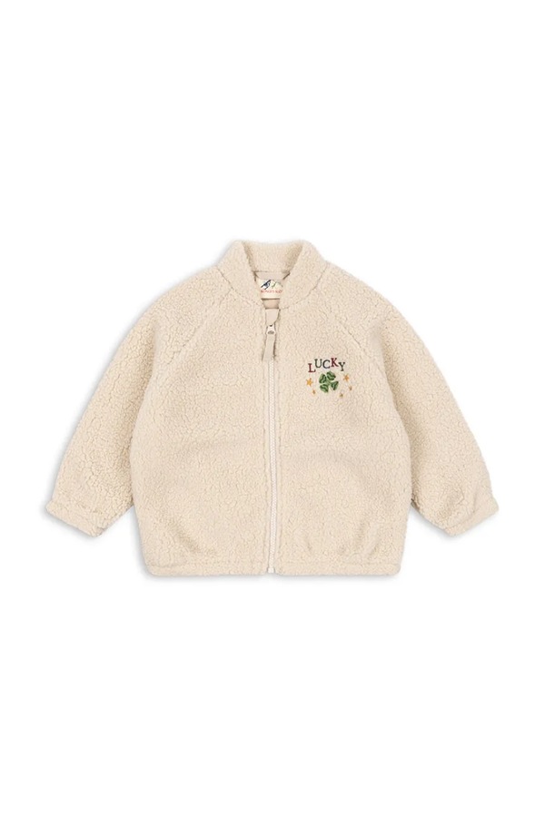 Дитяча куртка Konges Sløjd JAZZ TEDDY JACKET GRS колір бежевий