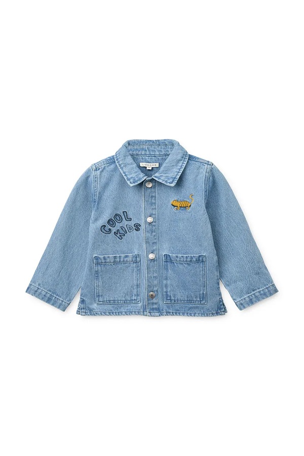 Дитяча джинсова куртка Liewood Kinsley Placement Denim Overshirt