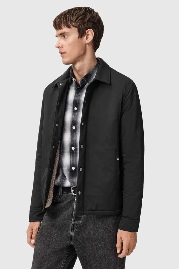 Куртка AllSaints колір чорний фото 2