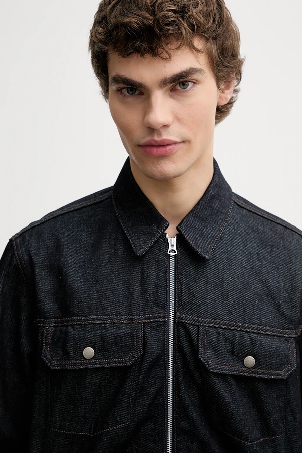 Джинсова куртка rag & bone колір синій фото 4
