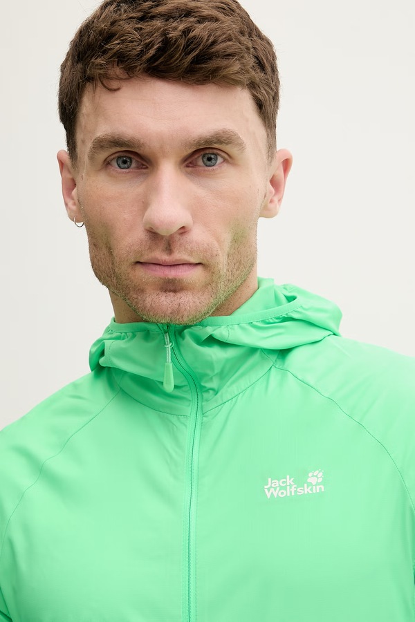 Трекінгова куртка чоловіча Jack Wolfskin Prelight Aero колір зелений фото 4