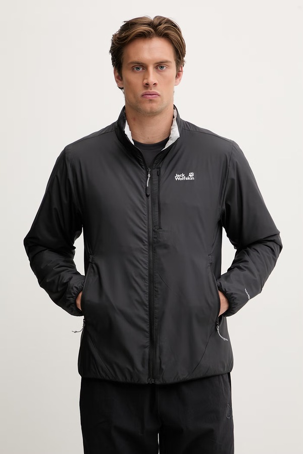 Двостороння куртка чоловіча Jack Wolfskin Trail Light Ins 2in1 колір сірий