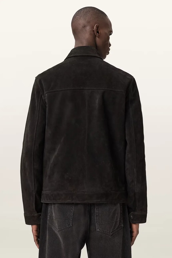 Кожаная куртка AllSaints NATES цвет черный