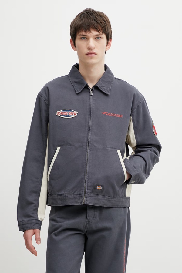 Бавовняна куртка Dickies колір сірий
