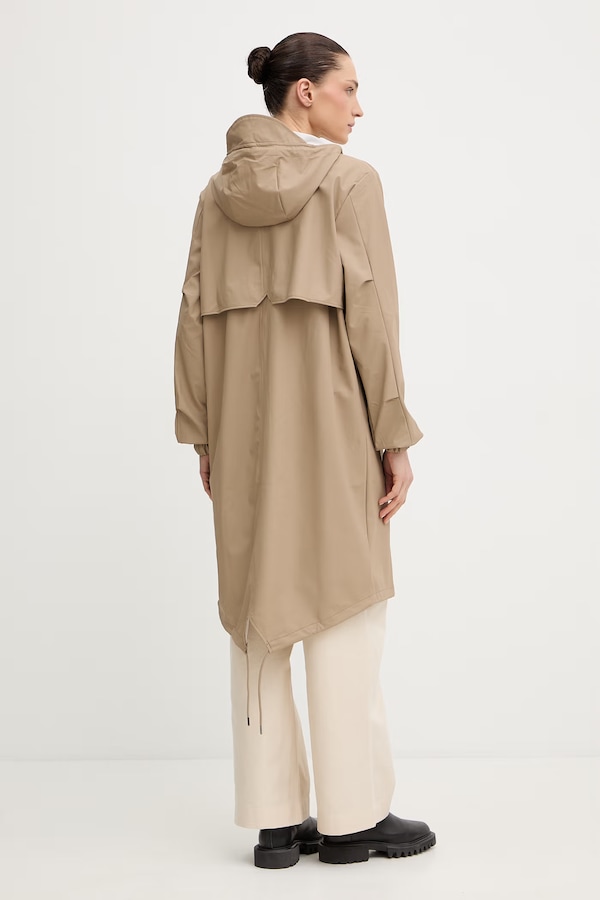 Протидощова куртка Rains 18140 Fishtail Parka W3 колір бежевий фото 2