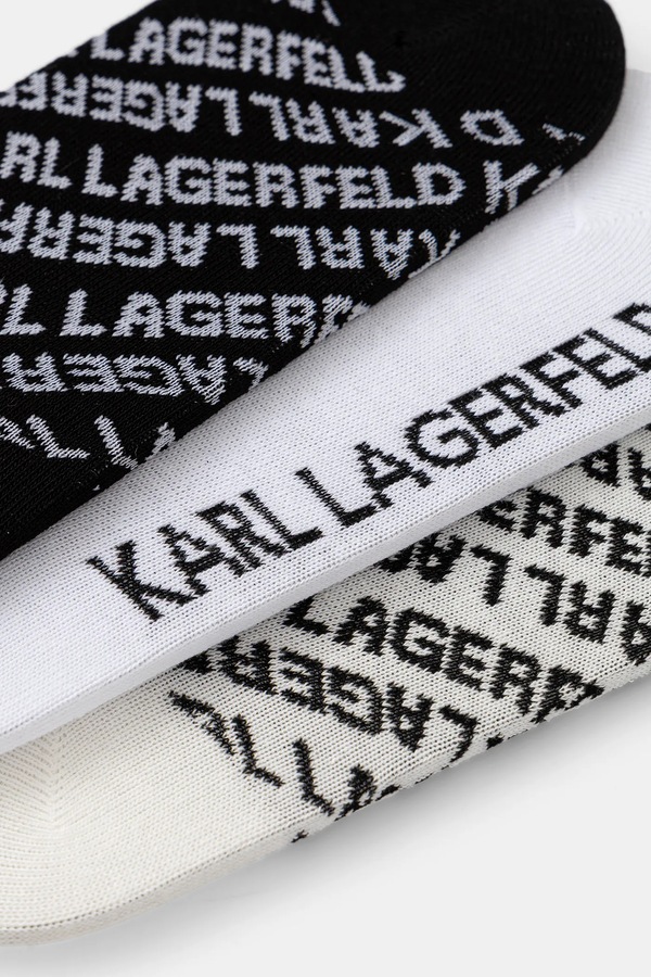 Шкарпетки Karl Lagerfeld K/MONOGRAM 3-pack колір білий