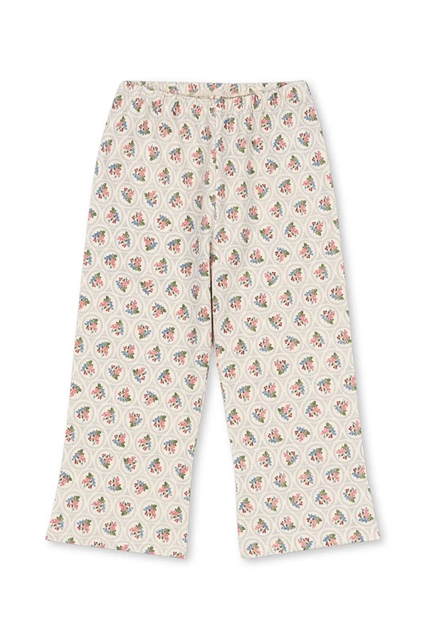 Дитячі бавовняні штани Konges Sløjd DREY PANTS GOTS колір бежевий