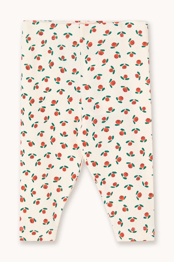 Леггинсы для младенцев Tinycottons TINY ROSES RIB BABY PANT цвет белый