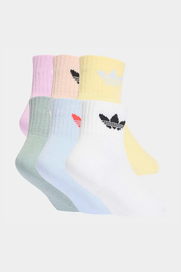Дитячі шкарпетки adidas Originals 6-pack колір білий фото 2