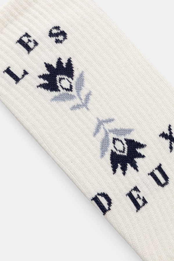 Шкарпетки чоловічі Logo 2 шт. Les Deux колір бежевий фото 2