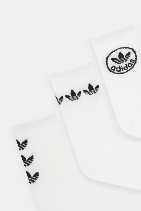 Шкарпетки adidas Originals Trefoil 3-pack колір білий