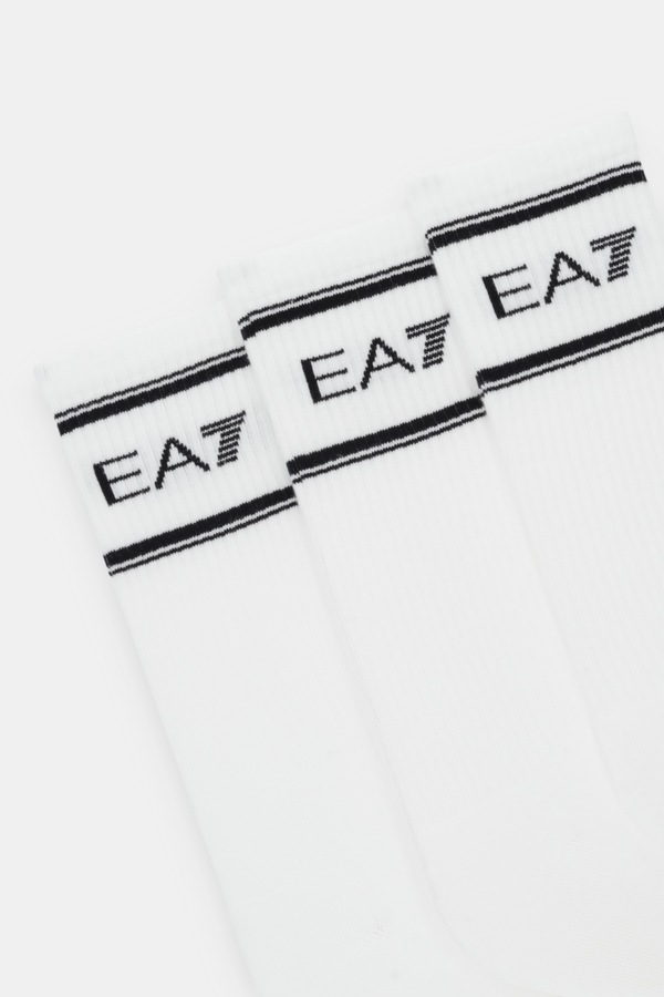 Шкарпетки EA7 Emporio Armani 3-pack колір білий
