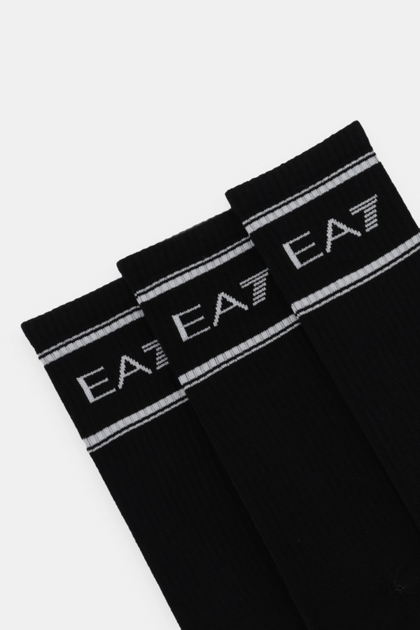 Шкарпетки EA7 Emporio Armani 3-pack колір чорний