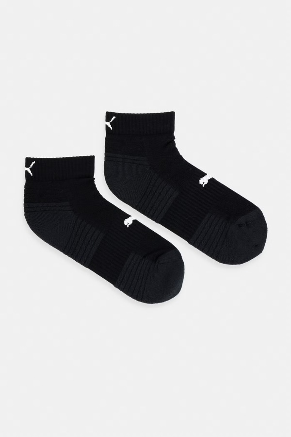 Шкарпетки Puma CUSHIONED QUARTER 2-pack колір чорний