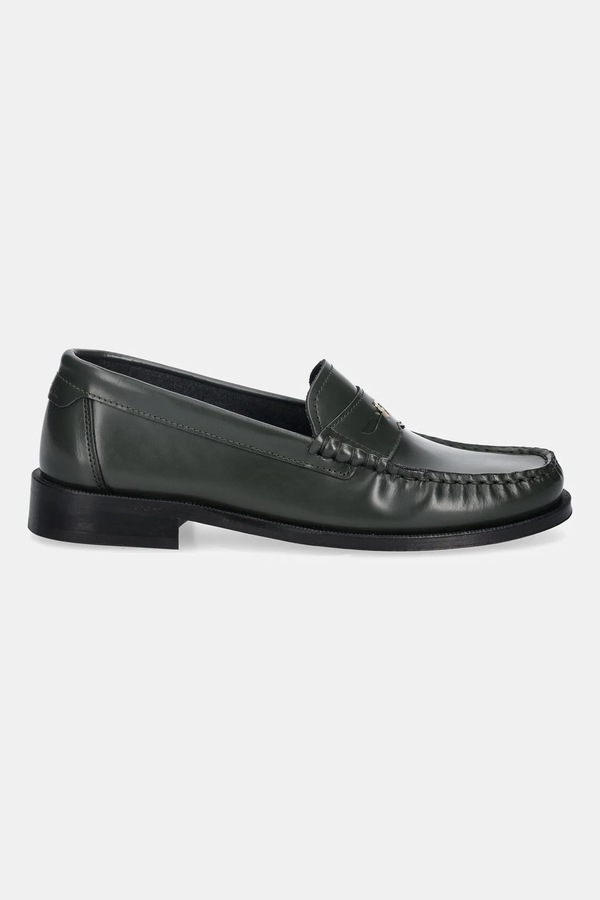 Шкіряні мокасини Furla College Loafer колір зелений
