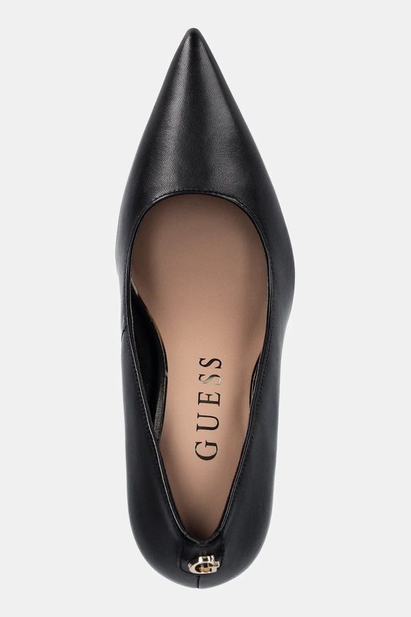Шкіряні туфлі Guess PRINDY колір чорний фото 4