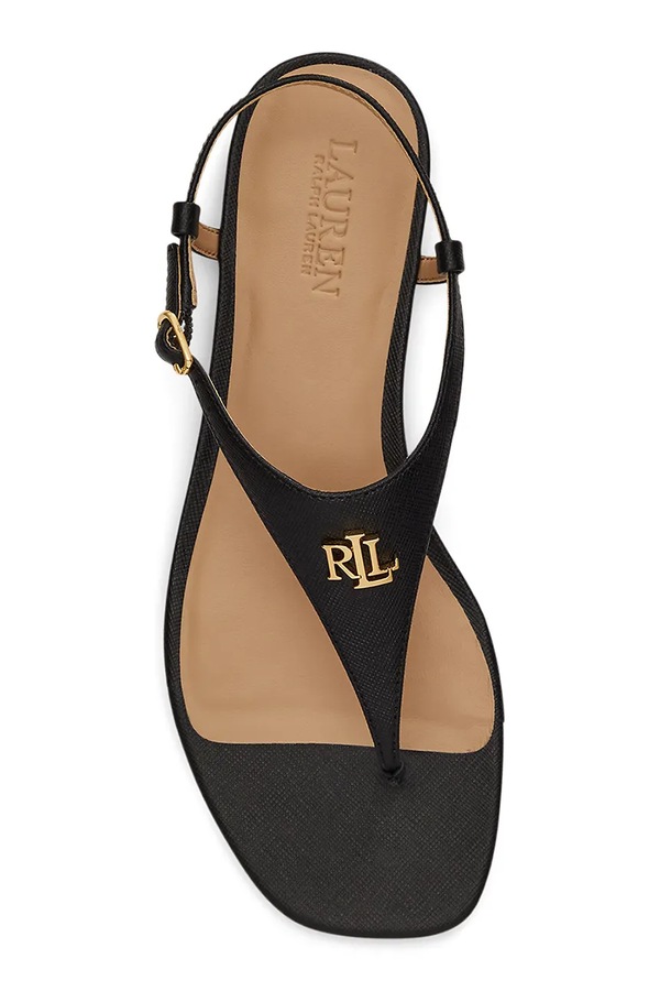 Шкіряні сандалі Lauren Ralph Lauren Everley 2 колір чорний фото 2