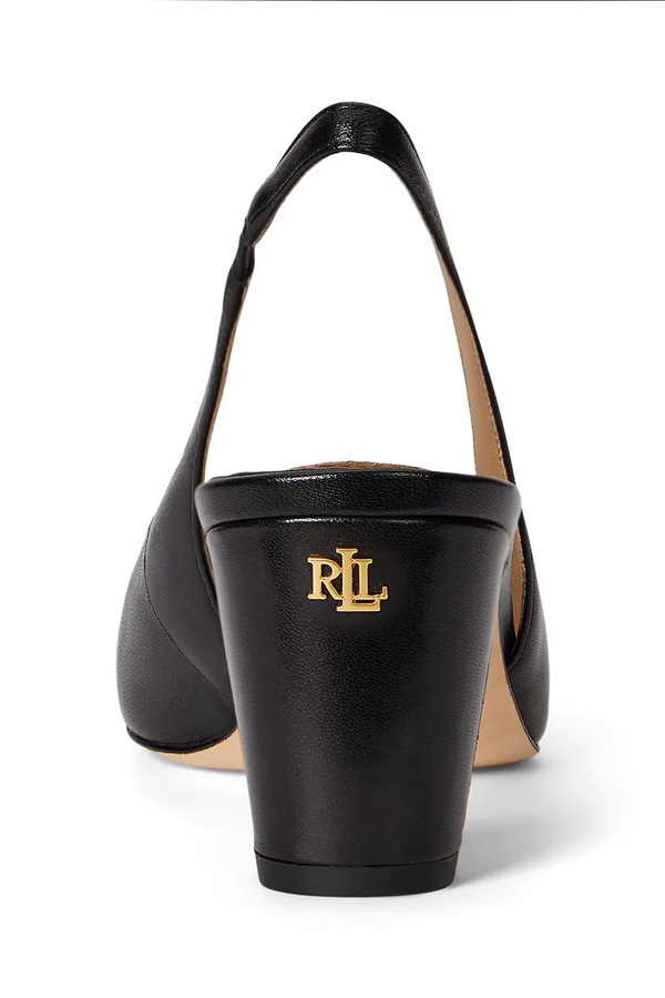 Шкіряні туфлі Lauren Ralph Lauren Klaire колір чорний фото 4