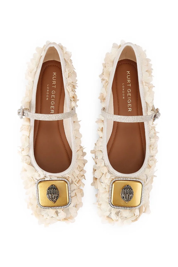 Балетки Kurt Geiger London Pimlico Ballerina колір бежевий