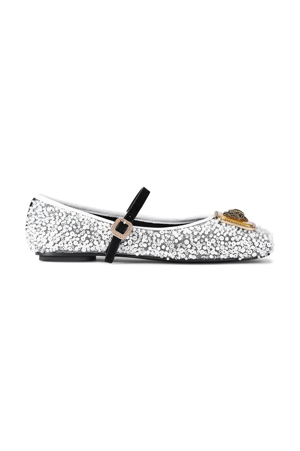 Балетки Kurt Geiger London Pimlico Ballerina колір срібний
