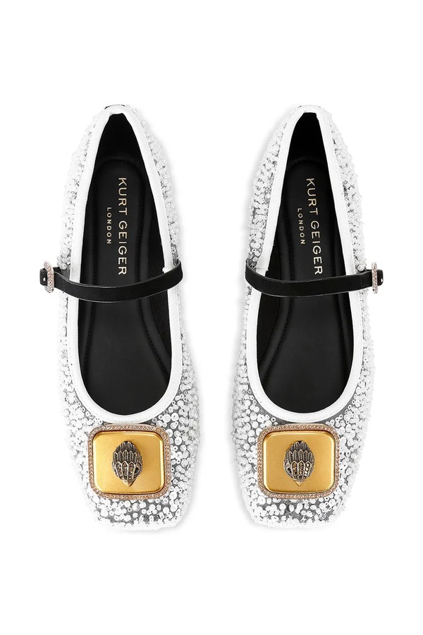 Балетки Kurt Geiger London Pimlico Ballerina колір срібний фото 2